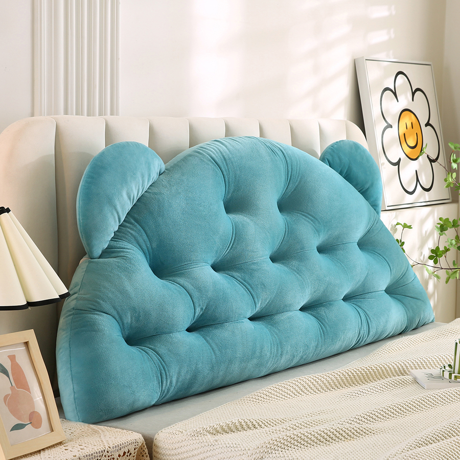 Παιδικό Mαξιλάρι Πλάτης Κρεβατιού | Μαξιλάρι για Κεφαλάρι Kρεβατιού (90x55) Melinen Bear Petrol