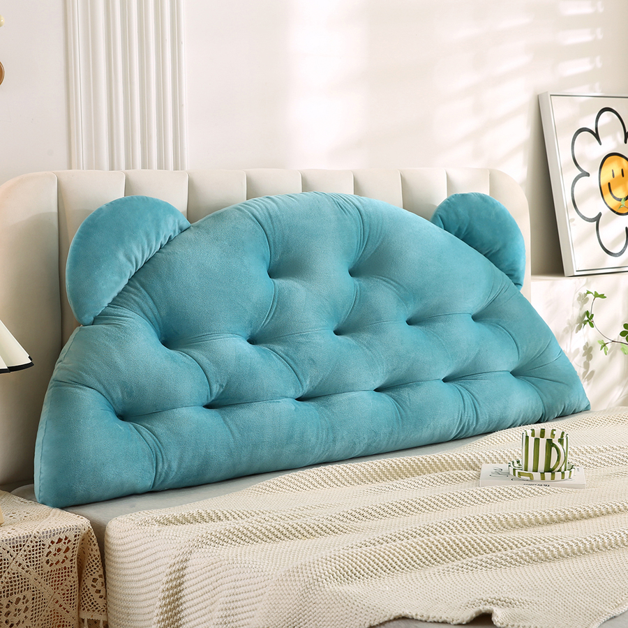 Παιδικό Mαξιλάρι Πλάτης Κρεβατιού | Μαξιλάρι για Κεφαλάρι Kρεβατιού (90x55) Melinen Bear Petrol