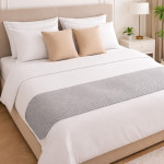 Τραβέρσα (Runner) Κρεβατιού (55x250) Μονόχρωμη Melinen Omnia Grey