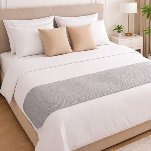 Τραβέρσα (Runner) Κρεβατιού (55x250) Μονόχρωμη Melinen Omnia Grey