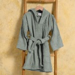 Μπουρνούζι Παιδικό με Κουκούλα (No 6-8) Melinen Bloom Kids Aqua