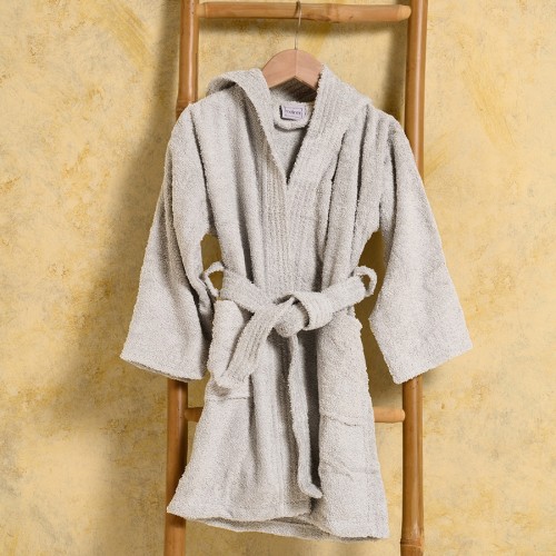 Μπουρνούζι Παιδικό με Κουκούλα (No 4-6) Melinen Bloom Kids Ecru