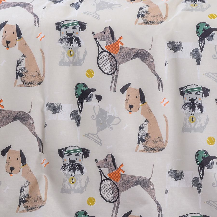 Σετ Σεντόνια Μονά Παιδικά (170x270) Βαμβακερά Melinen Kids Line Doggy