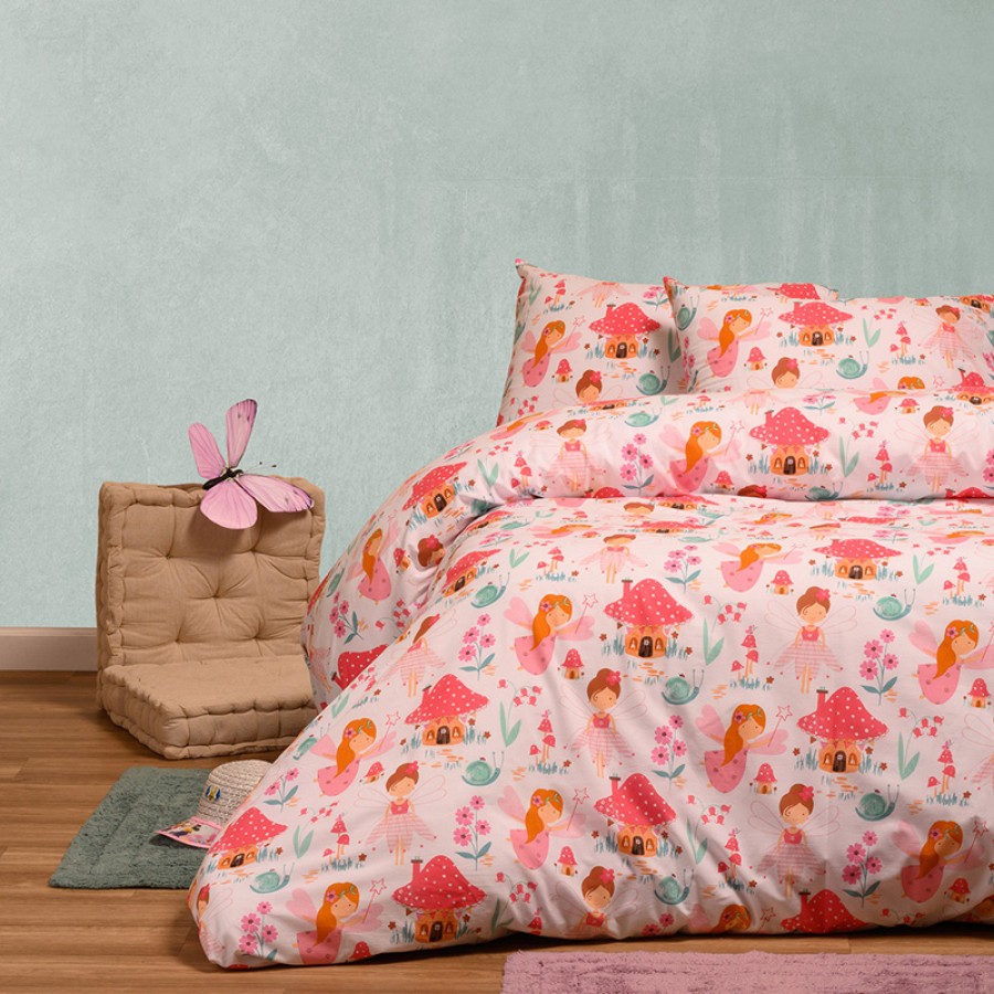 Παπλωματοθήκη Παιδική Μονή (165x245) Melinen Kids Line Magic Pink
