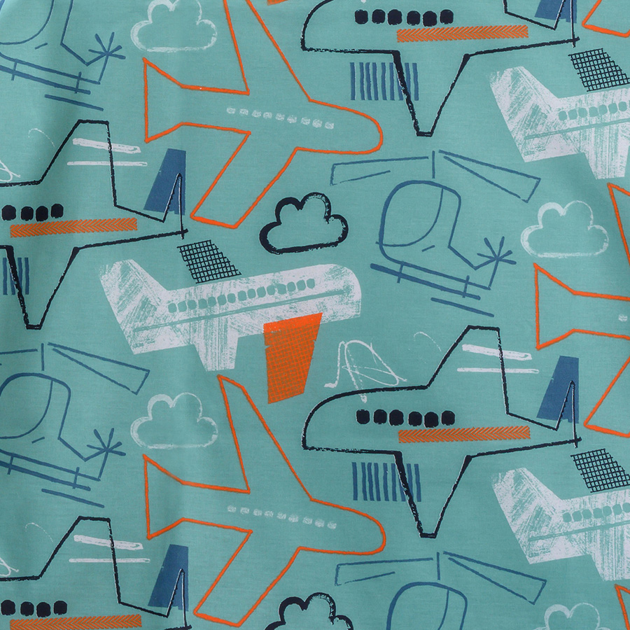 Σετ Σεντόνια Μονά Παιδικά (170x270) Βαμβακερά Melinen Kids Line Planeur