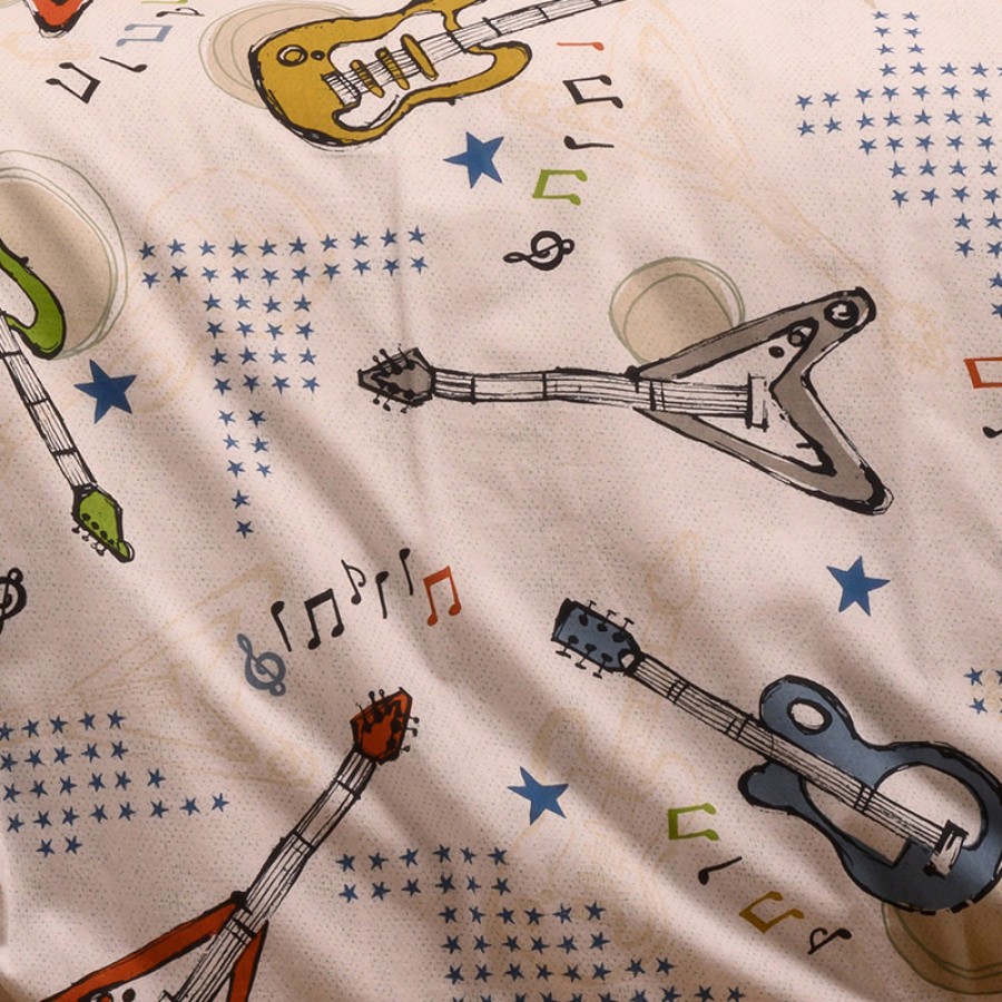 Μαξιλαροθήκες Φανελένιες Ζεύγος (53x72) Melinen Winter Line Kids Music Ice