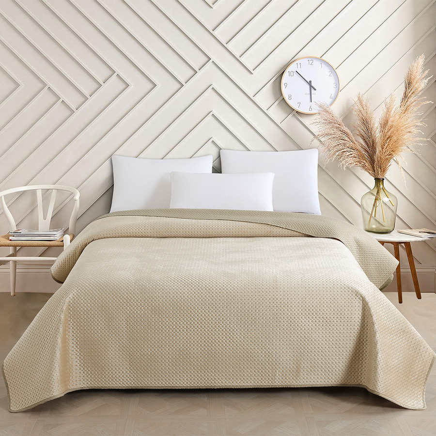 Κουβερλί Μονό (160x240) Μονόχρωμο Melinen Omnia Greige