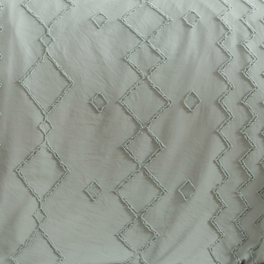 Σετ Παπλωματοθήκη Υπέρδιπλη (220x240) Μικροίνες Ζακάρ Ανάγλυφη Melinen Luna Aqua