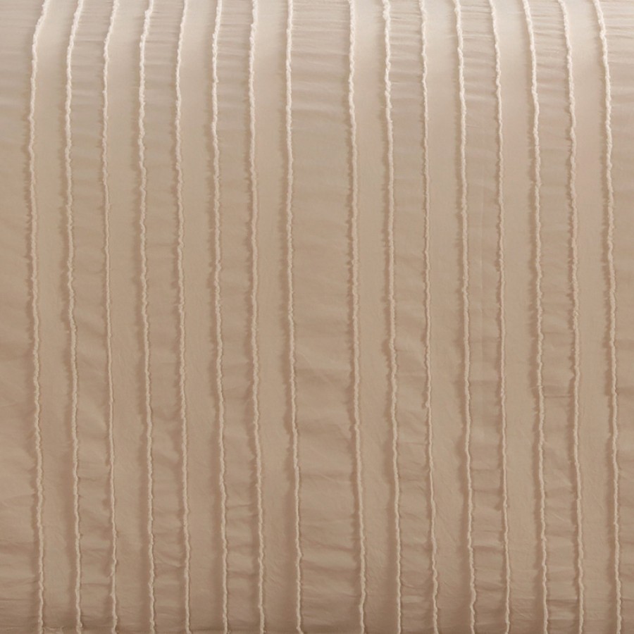 Σετ Παπλωματοθήκη Υπέρδιπλη (220x240) Μικροίνες Ζακάρ Ανάγλυφη Melinen Luna Ecru