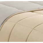 Πάπλωμα Μονό 2 Όψεων (160x220) Microfiber Embossed 300γρ/τμ Melinen Brooklyn beige/silver