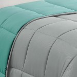 Πάπλωμα Μονό 2 Όψεων (160x220) Microfiber Embossed 300γρ/τμ Melinen Brooklyn grey/petrol