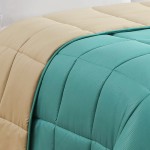 Πάπλωμα Μονό 2 Όψεων (160x220) Microfiber Embossed 300γρ/τμ Melinen Brooklyn petrol/beige