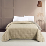 Κουβερλί Μονό (160x240) Μονόχρωμο Διπλής Όψης Melinen Renzo ecru/grey