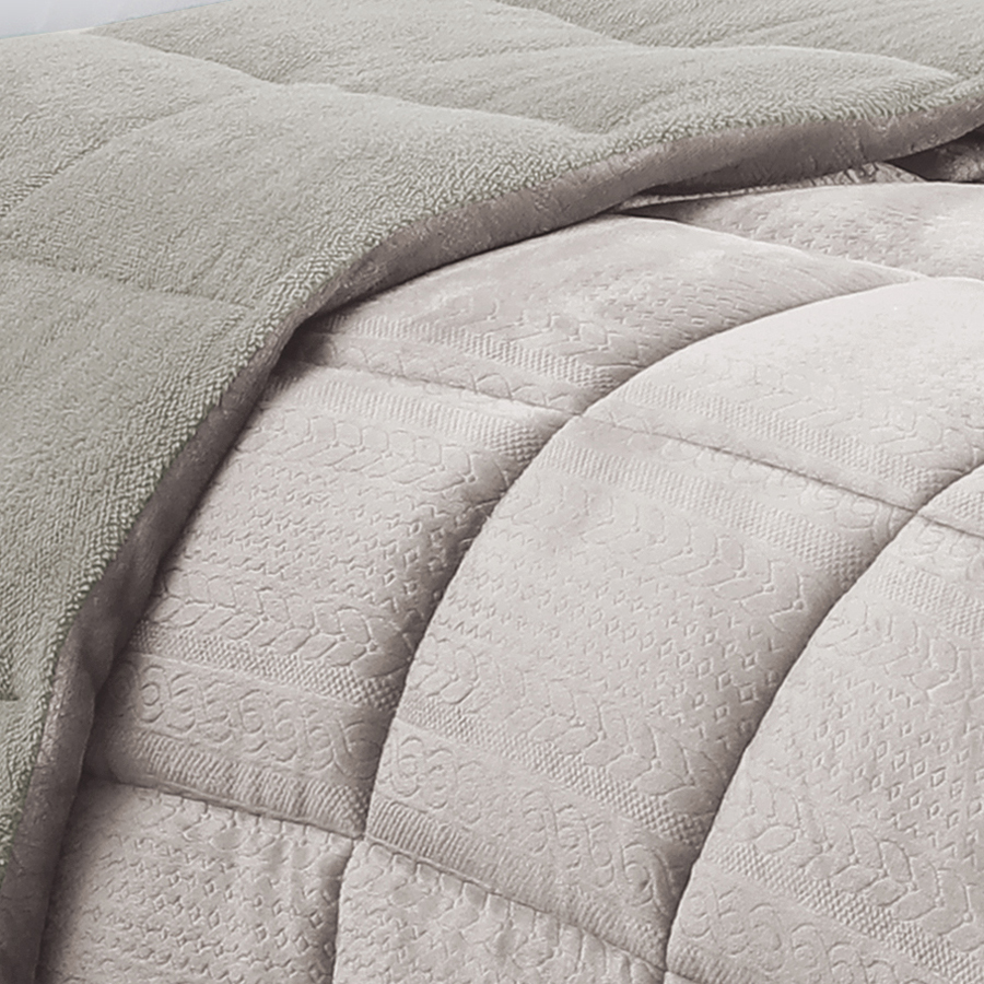 Κουβερτοπάπλωμα Μονό (160x220) Μονόχρωμο 740 γραμ/τμ Melinen Shelby greige