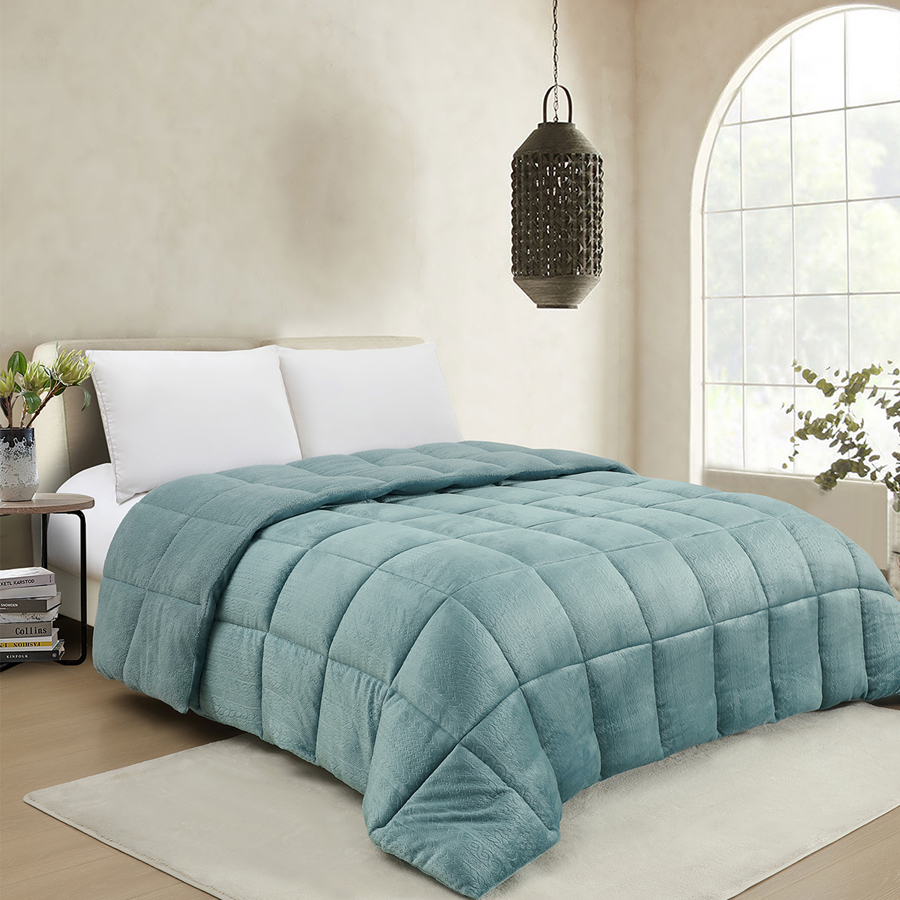 Κουβερτοπάπλωμα Υπέρδιπλο (220x240) Μονόχρωμο 740 γραμ/τμ Melinen Shelby Sky