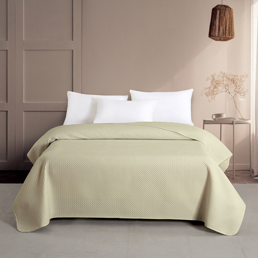 Κουβερλί Μονό (160x240) Μονόχρωμο Melinen Zara ecru