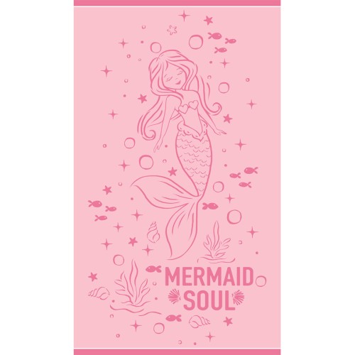 Παιδική Πετσέτα (70X120) Θαλάσσης Melinen Ariel Pink