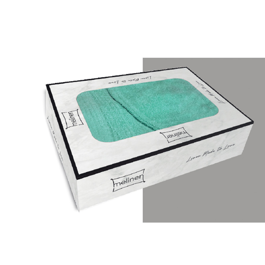 Μπουρνούζι Ενηλίκων με Κουκούλα (Small) Βαμβακερό Melinen Bloom Aqua