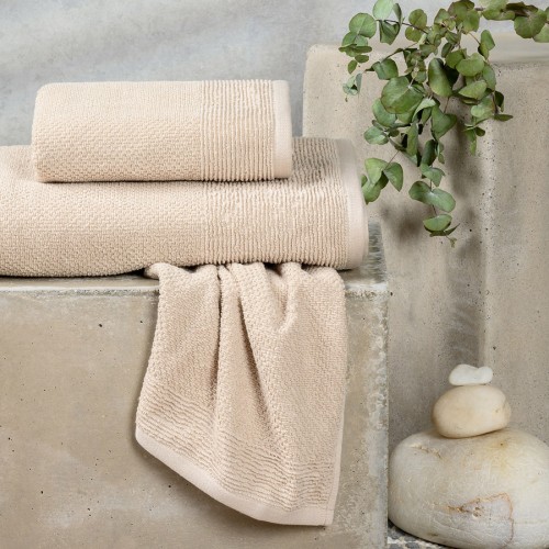 Σετ Πετσέτες 3 τεμαχίων  (Χειρός | Προσώπου | Λουτρού) 500γρ/τμ Melinen Haus Beige