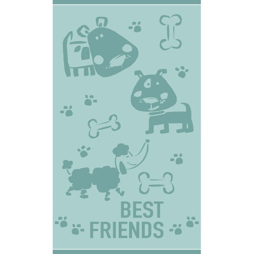 Παιδική Πετσέτα (70X120) Θαλάσσης Melinen Puppy Lover Aqua