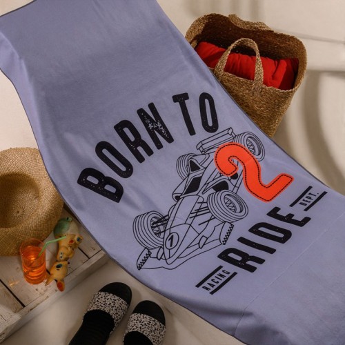 Παιδική Πετσέτα (70X120) Θαλάσσης Melinen Race Car Light Blue