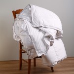 Πάπλωμα Λευκό Μονό 4 Εποχών - 2 σε 1 - με κουμπιά (160x240) 400γρ/τμ Newhome Basic Σατέν Ριγέ