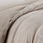 Παπλωματοθήκη Flannel με Προβατάκι Μονή (165x225) Melinen Shelby Greige