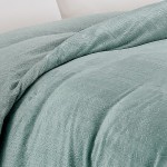 Παπλωματοθήκη Flannel με Προβατάκι Μονή (165x225) Melinen Shelby Sky