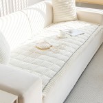 Ριχτάρι-Ανώστρωμα για Τριιθέσιο Καναπέ (70x180) Αντιολισθητικό Melinen Aspen ecru