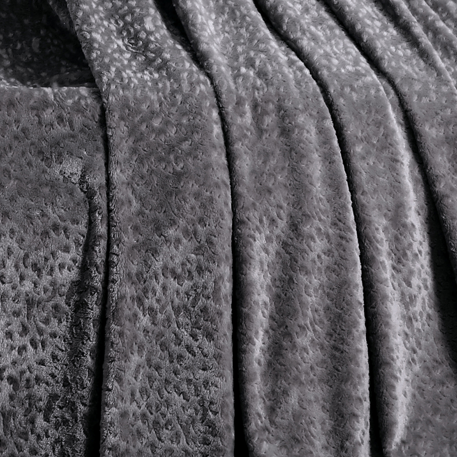 Ριχτάρι για Πολυθρόνα (130x170) Flannel Ανάγλυφο Melinen Giza Dark Grey
