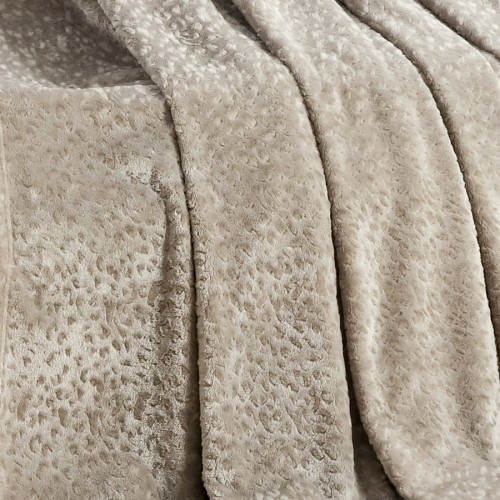 Ριχτάρι για Πολυθρόνα (130x170) Flannel Ανάγλυφο Melinen Giza Greige