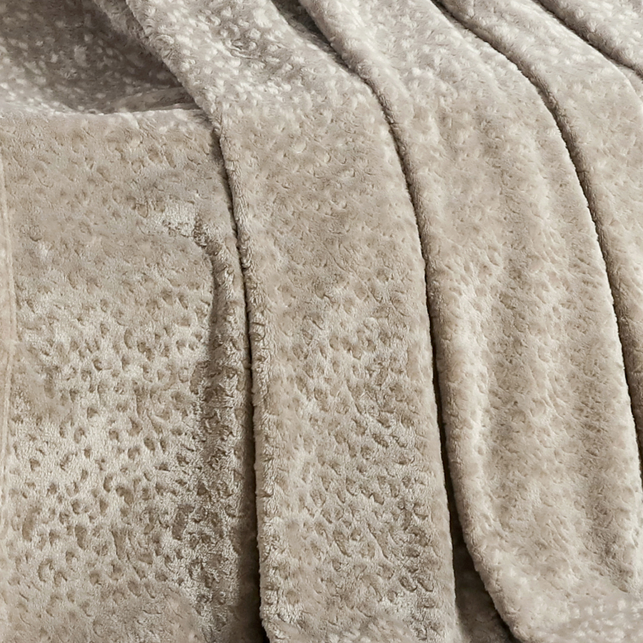 Ριχτάρι για Πολυθρόνα (130x170) Flannel Ανάγλυφο Melinen Giza Greige