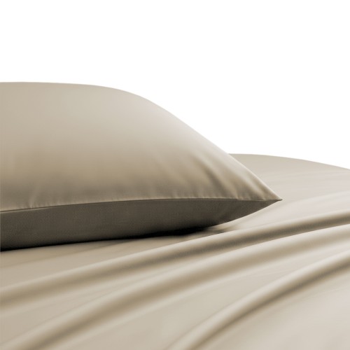 Μαξιλαροθήκες Ζεύγος (53x72) Βαμβακοσατέν 300 Κλωστών Melinen Lavish Beige