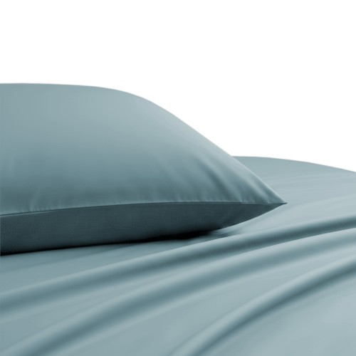 Μαξιλαροθήκες Ζεύγος (53x72) Βαμβακοσατέν 300 Κλωστών Melinen Lavish Dark Aqua