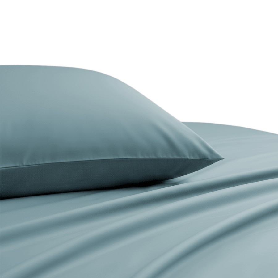 Μαξιλαροθήκες Ζεύγος (53x72) Βαμβακοσατέν 300 Κλωστών Melinen Lavish Dark Aqua