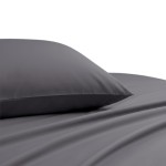 Μαξιλαροθήκες Ζεύγος (53x72) Βαμβακοσατέν 300 Κλωστών Melinen Lavish Dark Grey
