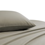 Μαξιλαροθήκες Ζεύγος (53x72) Βαμβακοσατέν 300 Κλωστών Melinen Lavish Olive/Grey
