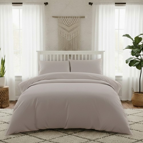 Παπλωματοθήκη Υπέρδιπλη (225x245) Βαμβακοσατέν 300 Κλωστών Μονόχρωμο Melinen Lavish Ecru