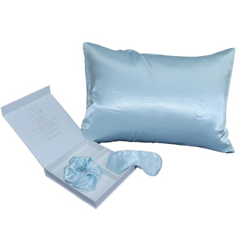 Σετ Δώρου 3τεμ. (Μαξιλαροθήκη|Μάσκα Ύπνου|Κοκαλάκι Scrunchie) από Μετάξι, Melinen Pure Silk Ciel