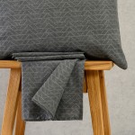 Κατωσέντονο Υπέρδιπλο (180x200+32) Με Λάστιχο+Μαξιλαροθήκες Melinen Ultra Line Mini Paris Anthracite