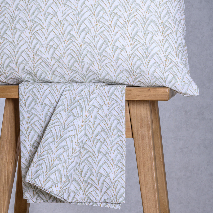 Κατωσέντονο Ημίδιπλο (120x200+32) Με Λάστιχο + Μαξιλαροθήκη Melinen Ultra Line Mini Coral Aqua