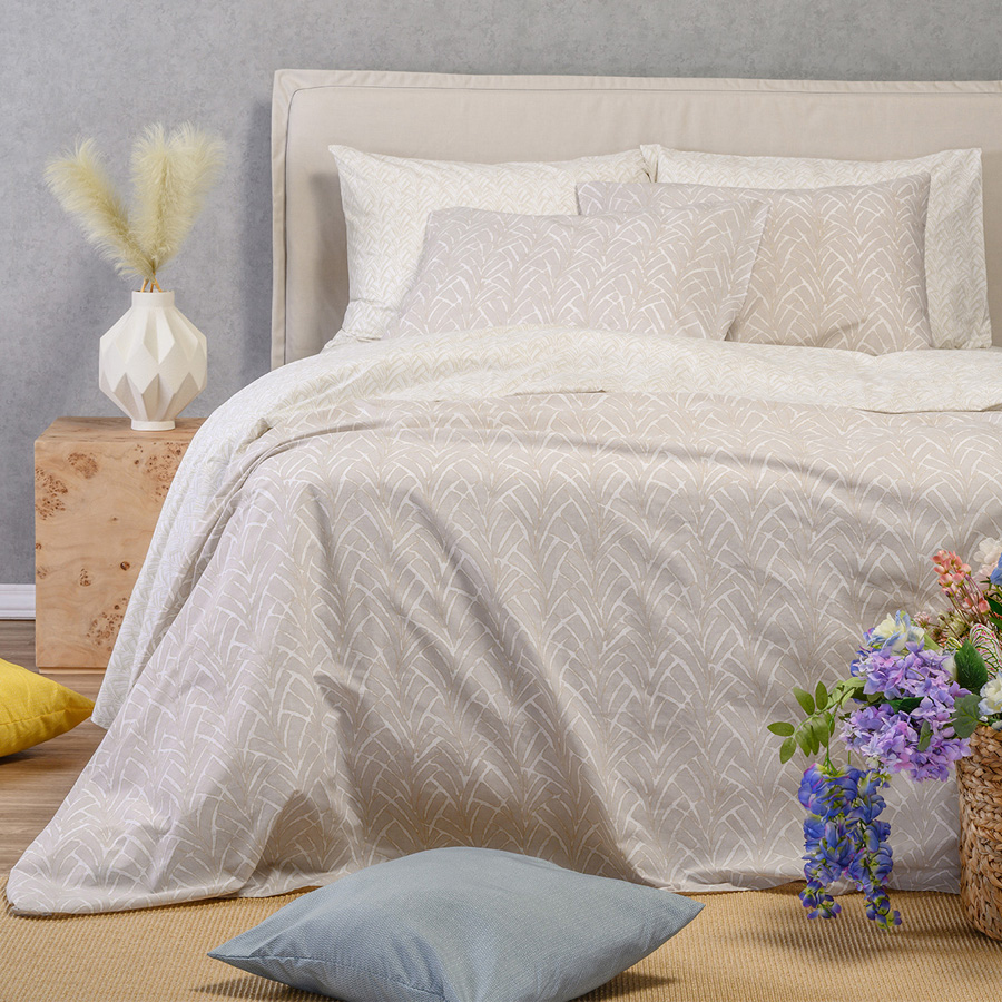 Μαξιλαροθήκες 2 τεμ (50x70) βαμβακερές Melinen Ultra Line Coral Light Grey