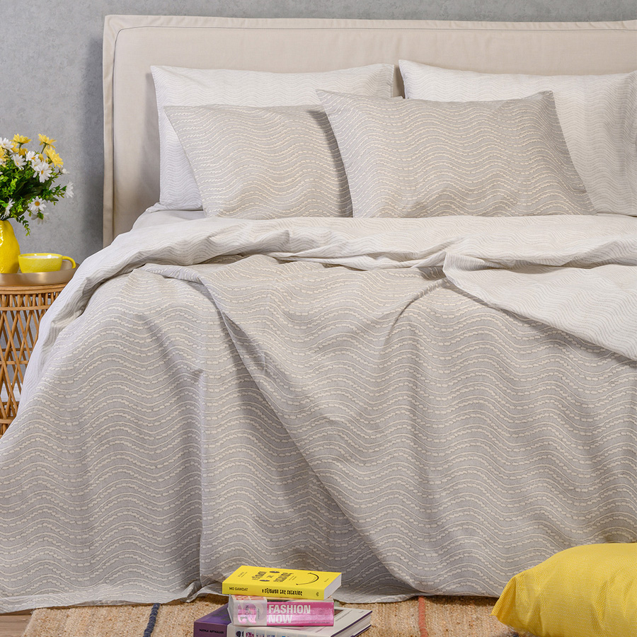 Σετ Σεντόνια King Size (260x270) Βαμβακερά Melinen Ultra Line Maverick Light Grey
