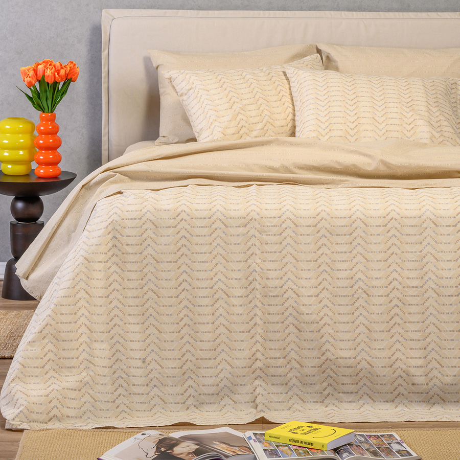 Μαξιλαροθήκες 2 τεμ (50x70) βαμβακερές Melinen Ultra Line Paris Ochre