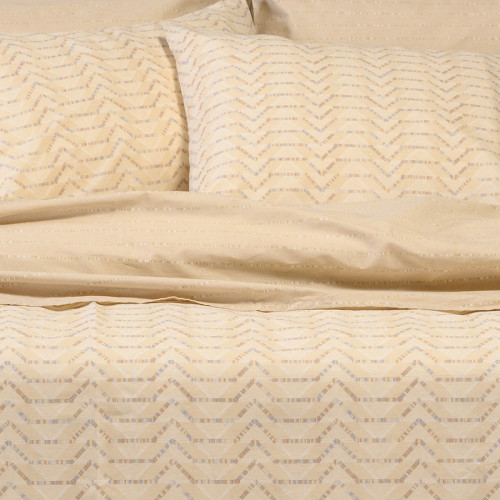 Σετ Σεντόνια King Size (260x270) Με Λάστιχο Βαμβακερά Melinen Ultra Line Paris Ochre