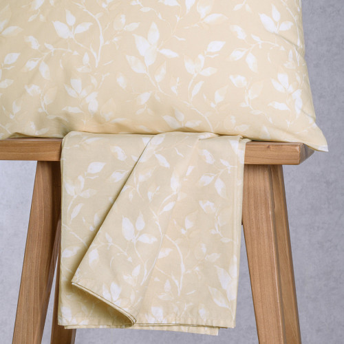 Κατωσέντονο Υπέρδιπλο (180x200+32)Με Λάστιχο+Μαξιλαροθήκες Melinen Ultra Line Mini Pearl Beige