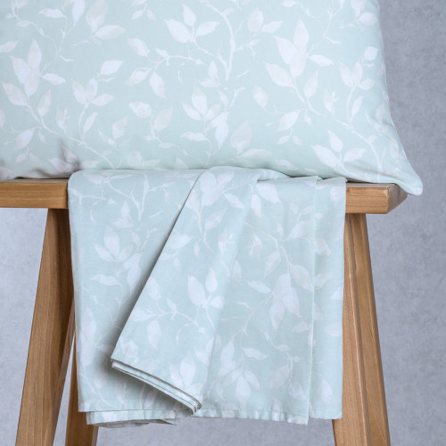 Κατωσέντονο Ημίδιπλο (120x200+32) Με Λάστιχο +Μαξιλαροθήκη Melinen Ultra Line Mini Pearl Blue