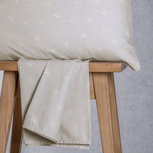 Κατωσέντονο Ημίδιπλο (120x200+32) Με Λάστιχο +Μαξιλαροθήκη Melinen Ultra Line Mini Spring Light Grey