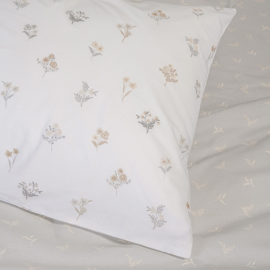 Σετ Σεντόνια Υπέρδιπλα (235x270) Βαμβακερά Melinen Ultra Line Spring Light Grey