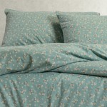 Σετ Σεντόνια Φανελένια Μονά (170x260) Melinen Winter Line Fay Petrol